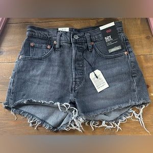 Women’s Levi’s 501 Shorts (Size 25) Black/grey